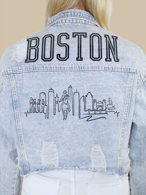 Boston Skyline Denim Jacket